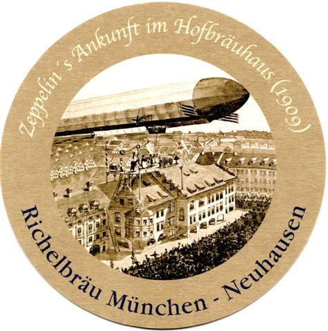 mnchen m-by richel krieg 32a (rund200-zeppelin's ankunft-beigeblau)